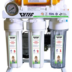 بهترین دستگاه تصفیه آب خانگی زیر سینکی پایه دار و گیج دار VETEC